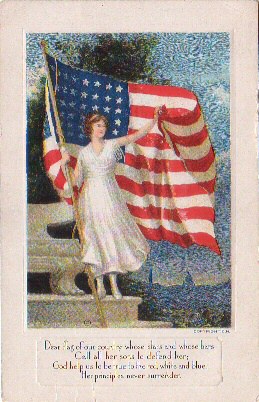 Embossed Patriotic Postcard